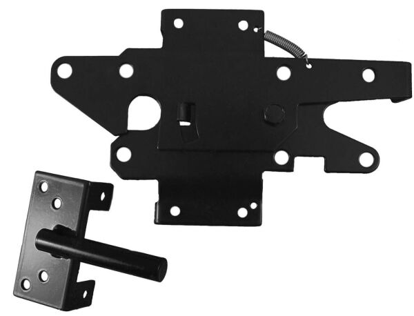 black stainless steel vinyl gate latch